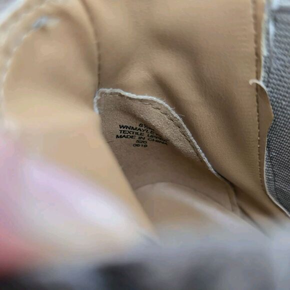 Nine West Mayley Block Heels Ankle Chelsea Boots Sz 8.5 Womens Stone Gray Taupe - Picture 14 of 16